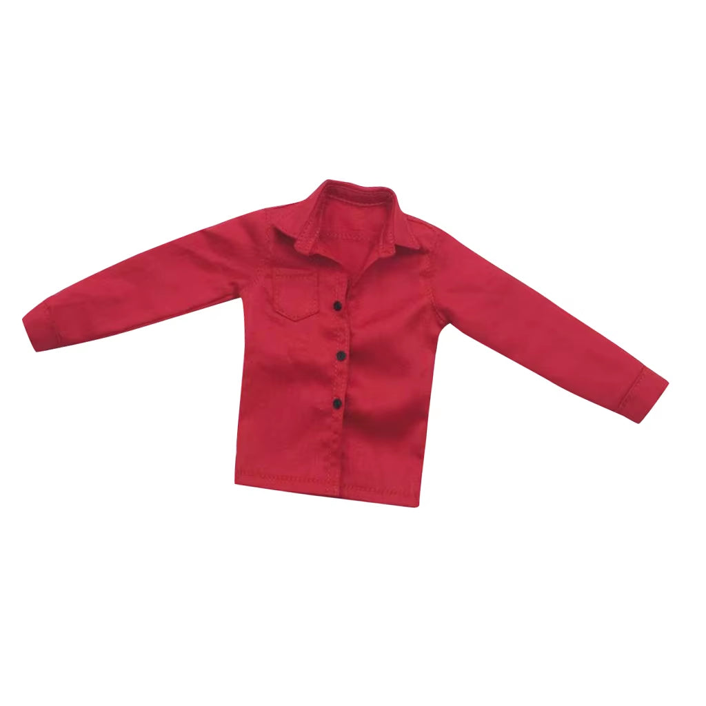 1/6 Men T-Shirt Male Clothes Solid Long Sleeve Shirt Undergarments Clothes Model for 12'' HT Kumik Figure Body Doll Toys