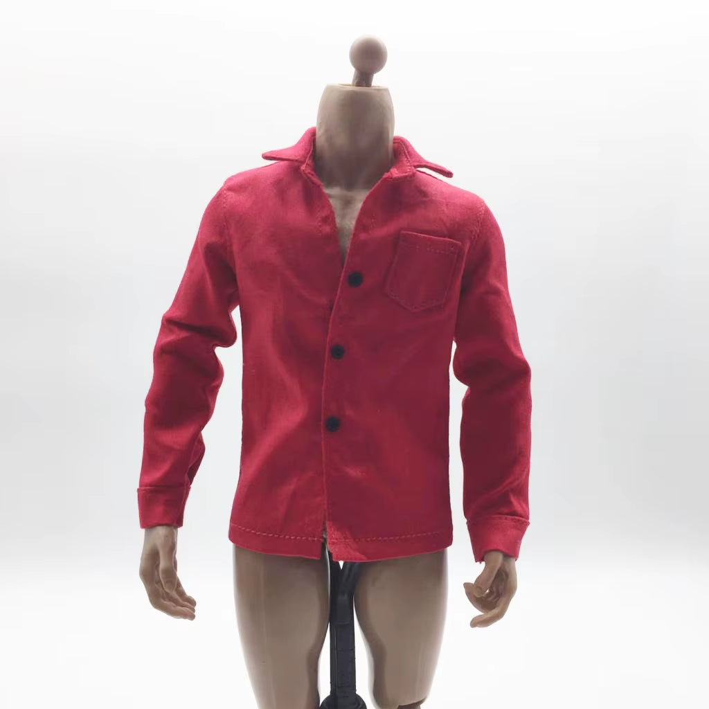 1/6 Men T-Shirt Male Clothes Solid Long Sleeve Shirt Undergarments Clothes Model for 12'' HT Kumik Figure Body Doll Toys